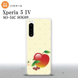 Xperia 5IV Xperia5IV スマホケース 背面ケースソフトケース フルーツ アップル 赤 2022年 10月発売 nk-xp54-tp651