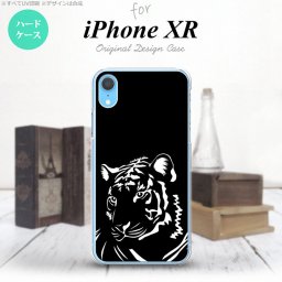iPhoneXR iPhone XR スマホケース ハードケース 虎 アップ 黒 メンズ レディース nk-ipxr-561