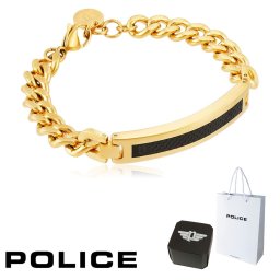 正規品 送料無料 ポリス POLICE ブレスレット DETROIT デトロイト 25141BSG 25141BSG02 ステンレス ゴールド ブラック 金 黒 メンズ 芸能人 着用 モデル カタログ 掲載 モデル 男性 ギフト プレゼント おすすめ 誕生日 クリスマス バレンタイン お祝い
