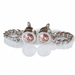 鎌倉カフス工房 チェーン付ビンテージロープスワロフスキーカフスボタン・カフリンクス メンズ  cc031-b-48 結婚式 旦那 プレゼント ギフト 彼氏 父の日 誕生日プレゼント