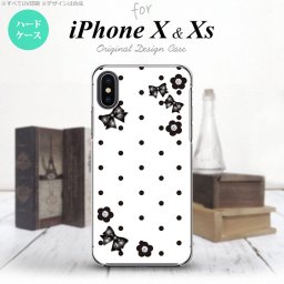 【iPhoneX】【スマホケース/スマホカバー】【アイフォンX】iPhoneX スマホケース カバー アイフォンX ドット・花柄(B) 白 nk-ipx-353【メール便送料無料】