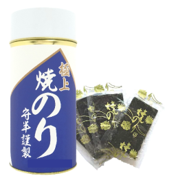 守半海苔 極上のり 『 小 』 焼のり 【 缶入り 】 板海苔9.38枚（8切15袋入） 高級海苔 海苔 贅沢な逸品 お中元 手土産