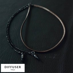 DIFFUSER 牛革グラスコード BLACK SPINEL COMBINATION GLASS CODE