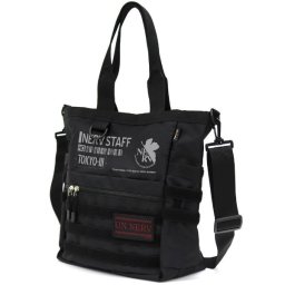 新世紀エヴァンゲリオン EVANGELION ネルフ ファンクショナルトートバッグ 肩掛け ブラック COSPA