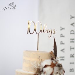 【 アクリル製 】100days ケーキトッパー ゴールド  | 日本製 誕生日 ケーキ バースデー 成長記録 おしゃれ 赤ちゃん インスタ デコレーション お祝い 金 かわいい インスタ映え お食い初め 飾り 百日記念 祝百日