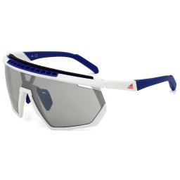 アディダス adidas スポーツサングラス アジアンフィット アイウェア UVカット SP0029-H/S 21C 00 メンズ レディース ユニセックス ホワイト+ブルー+グレー