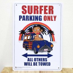 サインボード 看板 可愛い Betty Plastic Sign Board PARKING ベティ・ブープ プレート Betty Boop ガレージ  壁飾り パーキング アメリカン おしゃれ 雑貨 インテリア ディスプレイ かわいい カフェ 店舗