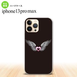 iPhone13ProMax iPhone13 Pro Max ケース ハードケース 黒翼 ハート 黒 ピンク iPhone13 プロ マックス 6.7インチ おしゃれ かわいい メンズ レディース キッズ デザインたくさん nk-i13pm-467