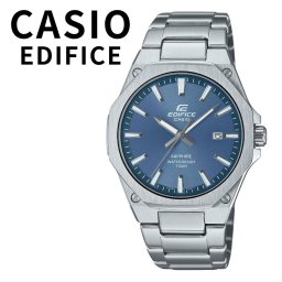 海外限定 カシオ CASIO エディフィス 腕時計 メンズ 10気圧防水 ブルー 薄型 スリムケース ステンレス 日本未発売 ギフト 誕生日 記念日 プレゼント 男性 就職祝い 退職祝い ギフト 時計 成人 卒業 入学