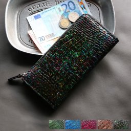 クロコダイル 長財布 メンズ L字ファスナー 財布 本革 鰐革 ワニ革 手染め加工 フランスクロコダイル 手染め お洒落 オシャレ 紳士財布 高級感 艶 美しい 父 男性 プレゼント ギフト(06001709-mens-1r) クリスマス バレンタイン 父の日 春財布 アクスタポーチ 推し活ケース 定年退職 バレンタイン 成人祝い