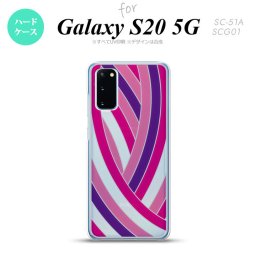 SC-51A SCG01 Galaxy S20 背面ケース カバー ステンドグラス風 おしゃれ 帯 ピンク ステンドグラス風 かわいい おしゃれ 背面ケース nk-s20-sg14