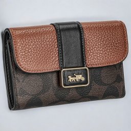 コーチ 二つ折り財布 レディース ブランド COACH シグネチャー CC060 IMW6R 1 ブラウン