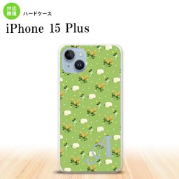 iPhone15 plus iPhone15 plus スマホケース 背面ケース ハードケース 花柄 バラ ドット 小 緑 +アルファベット 2023年 9月発売 nk-i15pl-248i