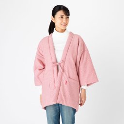 女性用手詰め中綿ヒッコリーはんてん 綾織＜日本製久留米産＞