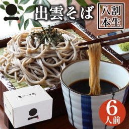 ギフト プレゼント 出雲そば 八割本生そば6人前 送料無料 詰合せギフト そばギフト つゆ付き お取り寄せ グルメ