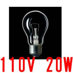 耐振電球 (耐震電球) | (まとめ売り×25個) クリア 110V 20W E26口金【白熱電球】【耐震電球】