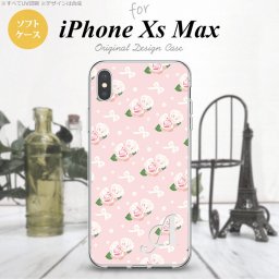 iPhoneXsMax iPhone XS Max スマホケース ソフトケース 花柄 バラ リボン ピンク +アルファベット メンズ レディース nk-ixm-tp256i