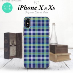 【iPhoneX】【スマホケース/スマホカバー】【アイフォンX】iPhoneX スマホケース カバー アイフォンX チェックB 青 nk-ipx-438【メール便送料無料】