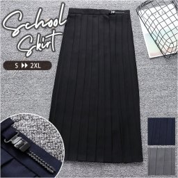 プリーツスカート 制服 通販 スクールスカート 膝丈スカート スカート 無地 ひざ丈 膝下 長め シンプル 通学 アジャスター付き ポケット付き スクール 学校 学生 中学生 中学校 高校生 高校 ひざ丈スカート 学生服