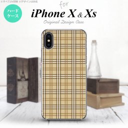 【iPhoneX】【スマホケース/スマホカバー】【アイフォンX】iPhoneX スマホケース カバー アイフォンX チェックB ベージュ nk-ipx-444【メール便送料無料】
