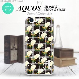 【506SH】【スマホケース/スマホカバー】【アクオス Xx3】506SH スマホケース AQUOS Xx3 ケース アクオス Xx3 イニシャル チェック・バラ 黒 nk-506sh-253ini【メール便送料無料】