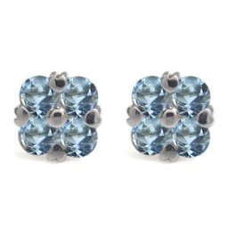 アクアマリンサンタマリア ピアス ハート 10金 ピアス