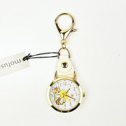 モフサンド 水彩ドットキーチェーンウォッチ はちにゃん 時計 キーホルダー  mofusand