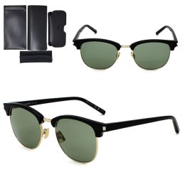 サンローラン サングラス SAINT LAURENT SL 108-014 サングラス SL108-014 ノーズパット ブラック ゴールド グリーン メンズ レディース ユニセックス