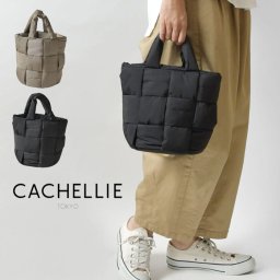 【CACHELLIE カシェリエ】BONDING NYLON MESH TOTE BAG / ボンディング ナイロン メッシュ トートバッグ  (C8208) 正規品 レディース 秋 冬 バック かばん 軽量 ナチュラル おしゃれ 大人可愛い 黒 20代 30代 40代 50代 60代 雨の日 母の日 クリスマス ギフト プレゼント