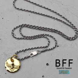 BFF ブランド 唐草メタルネックレス ゴールド 18K GP gold 金色 ネイティブ インディアンジュエリー シルバー925 シルバーチェーン 金属アレルギー対応 専用BOX付属