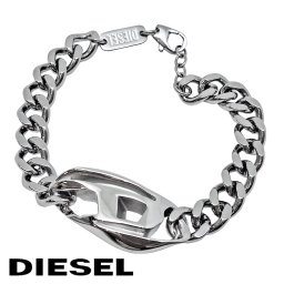 DIESEL ディーゼル ブレスレット DX1413040 メンズ シルバー ステンレス 海外正規品 無料ラッピング可