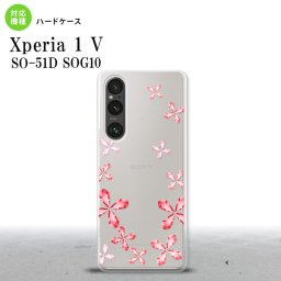 Xperia 1V Xperia 1V スマホケース 背面ケース ハードケース 花柄 カット 赤 2023年 6月発売 nk-xp15-806