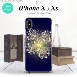 【iPhoneX】【スマホケース/スマホカバー】【アイフォンX】iPhoneX スマホケース カバー アイフォンX 花火（B） 紺 nk-ipx-218【メール便送料無料】