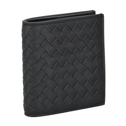 ボッテガヴェネタ BOTTEGA VENETA 財布 二つ折り財布 折りたたみ財布 小銭入れなし イントレチャート 222338-V47W1 2015 メンズ ブラック