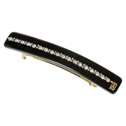 アレクサンドル ドゥ パリ ALEXANDRE DE PARIS バレッタ AA6-735-49 BLK BASIC CLASSIQUES ベーシック 6cm バータイプ スワロフスキークリスタル 髪留め レディース ブラック
