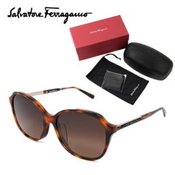 Salvatore Ferragamo サルヴァトーレ フェラガモ サングラス レディース ブランド UVカット メガネ ケース付  国内正規品 SF908SRA-214