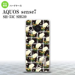 sense7 sense7 スマホケース 背面ケース ハードケース 花柄 バラ チェック 黒 +アルファベット 2022年 11月発売 nk-sens7-253i