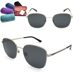 グッチ サングラス GUCCI GG0837SK-001 サングラス アジアンフィット メンズ レディース ユニセックス シルバー グレー