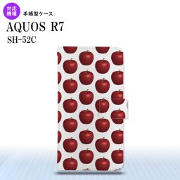 SH-52C AQUOS R7 手帳型スマホケース カバー りんご 林檎 赤  nk-004s-r7-dr048