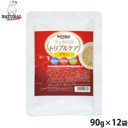 ナチュラルハーベスト NaturalHarvest 国産 フェカリストリプルケア チキン ドッグフード 90g×12袋