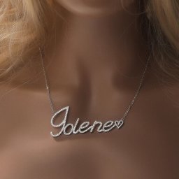 【名入れ】【オリジナル ラインストーン ネックレス】男女兼用 オーダーメイド ゴールド シルバー ピンクゴールド ファッションアクセサリー ネックレス