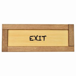 出口 Exit 木枠付き 木製プレート Gタイプ サインプレート ドアプレート 長方形 おしゃれ かっこいい かわいい シンプル ナチュラル ブラウン トイレ 貼付タイプ 北欧風 レストラン 個人用 自宅 インテリア コーデ 商業施設 企業用 カフェ