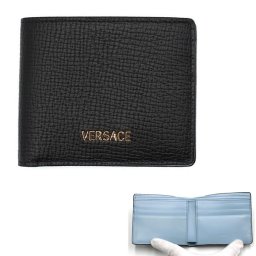 ヴェルサーチ VERSACE 二つ折り財布 折り畳み 小銭入れ無し DPU2463-1A13695-1B00V 財布 WALLET メンズ レディース ユニセックス