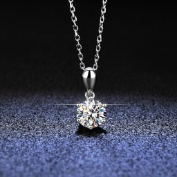 ネックレス レディース モアサナイト ホワイト シルバー925 シルバー 1ct 2ct 3ct kj011