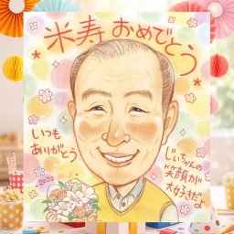 プレゼント 似顔絵 米寿 名入れ 手描き ギフト 贈り物 米寿 88歳 長寿 誕生日 長寿祝い 家族 お父さん お母さん 両親 修正無料 名入れ 下書き確認 一生もの サプライズ 似てる 親孝行 思い出 長寿 88歳 イラスト ホワイトデー 結婚祝い 記念日 バレンタインデー カラフル おしゃれ 傘寿祝い 贈答品 百寿祝い お祝い返し ウェディングギフト 色紙