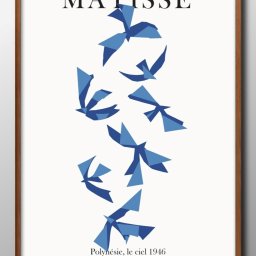 アンリ マティス ブルーバード A3 サイズ ポスター アート おしゃれ 絵画 インテリア 北欧 イラスト マット紙 艶消し アートパネル 額 フレーム デザイン 壁掛け ギフト 新築祝い ディスプレイ 引越し祝い　新生活　空間デザイン 