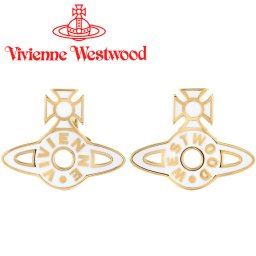 ヴィヴィアンウエストウッド ピアス レディース Vivienne Westwood ヴィヴィアン ジナイーダピアス ゴールド×ホワイト 62010286-02R101 【ラッピング無料 誕生日 お祝い プレゼント ギフト 贈り物】