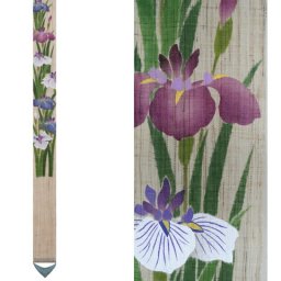 タペストリー おしゃれ 和風 和インテリア 手描き 細タペストリー 菖蒲の花 菖蒲  夏　四季 端午の節句 壁掛け 麻 和風　夏花 プレゼント　季節感　海外土産にも最適です