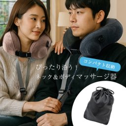 リラ～～クス 電動ネック＆ボディ リラクサー[マッサージ器 首 腰 ふくらはぎ マッサージ機 肩こり 首こり 足 全体 腕 足裏 充電式 コンパクト 持ち運び マッサージ ボディケア セルフケア もみほぐし 疲れ]