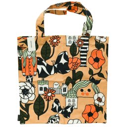 マリメッコ marimekko トートバッグ Marikyla マリキュラ ファブリックバッグ ホワイト オレンジ ベージュ 071166 860 北欧雑貨 北欧デザインネコポス 送別会 誕生日 お中元 結婚祝い 結婚式 彼女 娘 妻 女性 ギフト 高級 父の日 母の日 ホワイトデー